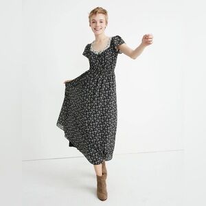 Madewell Black and White Floral Maxi Dress